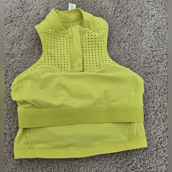 Lululemon Unleash Strength Sport Bra *Medium Support Yellow Serpentine Size 4 - Picture 11 of 16